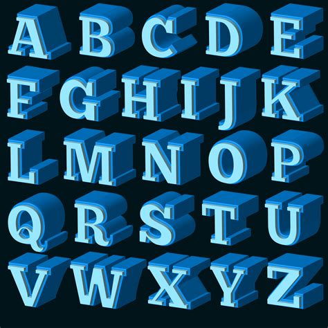 3D Font .